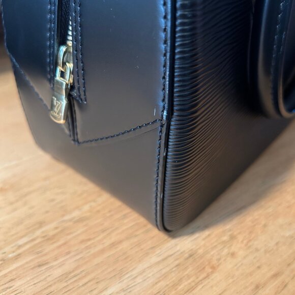 Authentic Womens Louis Vuitton Epi Sablons Black Vintage Leather Satchel Handbag - Picture 15 of 16